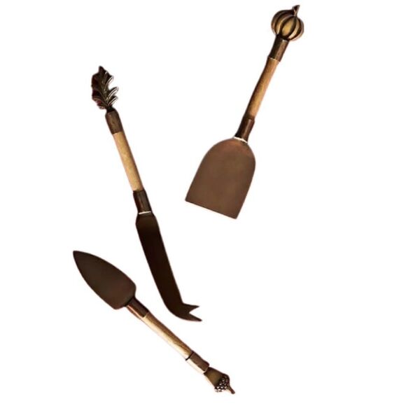 Anthropologie Set of Three Thicket Cheese Knives - Picture 3 of 3